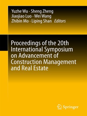 cover image of Proceedings of the 20th International Symposium on Advancement of Construction Management and Real Estate
